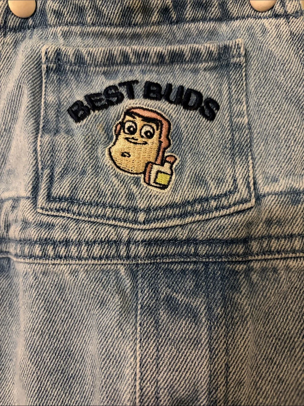 Disney Toy Story Overalls With Embroidered Patches Buzz,Woody,Dinosaur,Alien 3-6